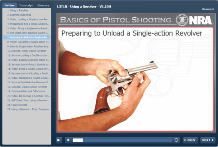 Nra pistol course basic events