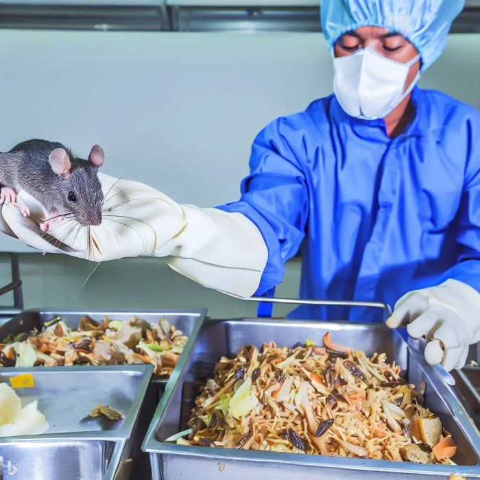 A food worker suspects there are mice