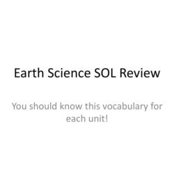 Sol earth science knowledge essential questions sheet review