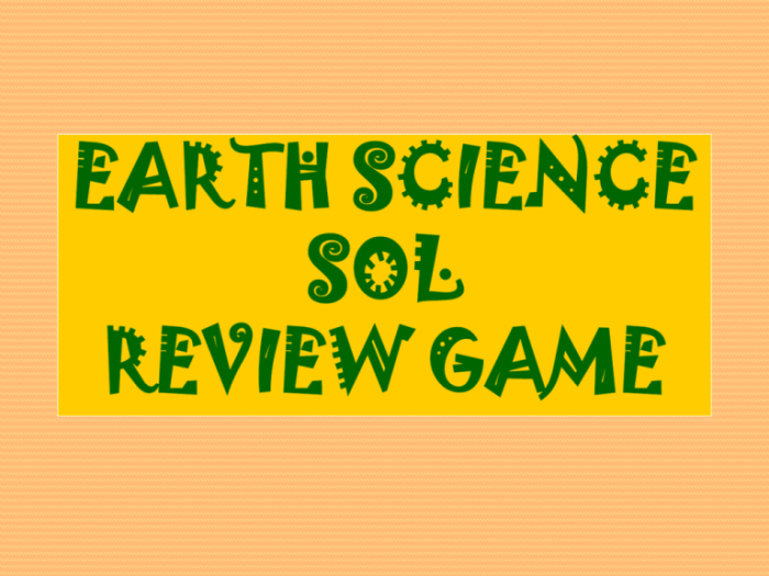 Review and practice for the earth science sol