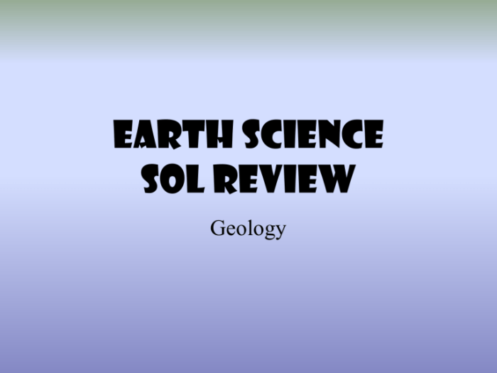 Review and practice for the earth science sol