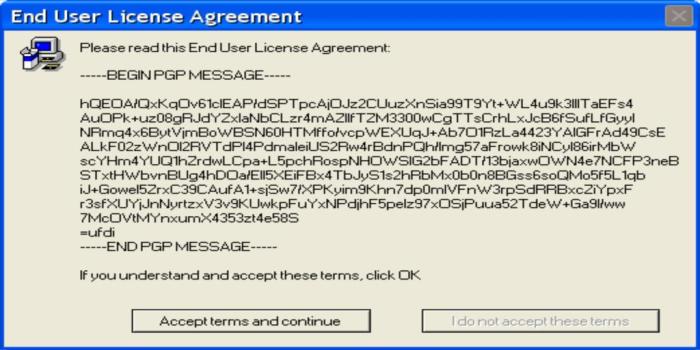 End user license agreements can allow highly invasive scans